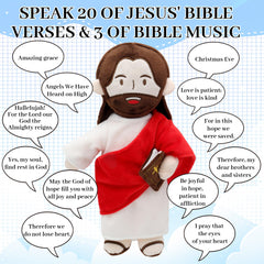 Yelakey Jesus Plush being hugged during prayer time for reassurance.