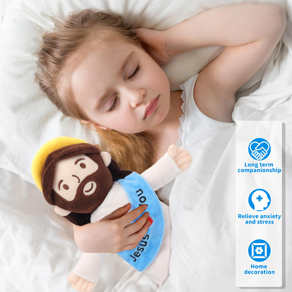 Yelakey Jesus Plush decorative doll adds warm charm to home and holiday decor.