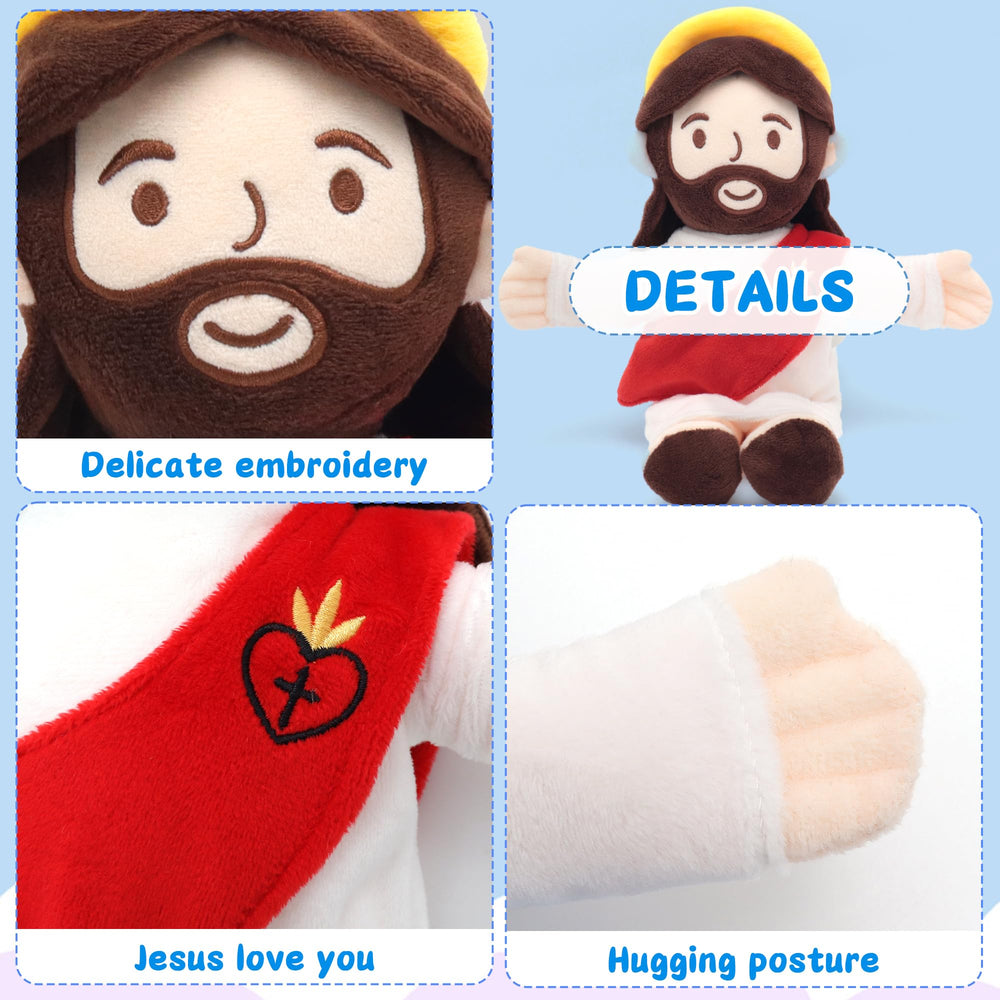 Yelakey Jesus plush doll Easter décor accent for celebrations.