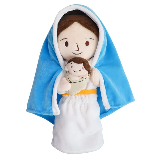 Yelakey Jesus plush doll guardian Mary for comforting bedtime prayers.