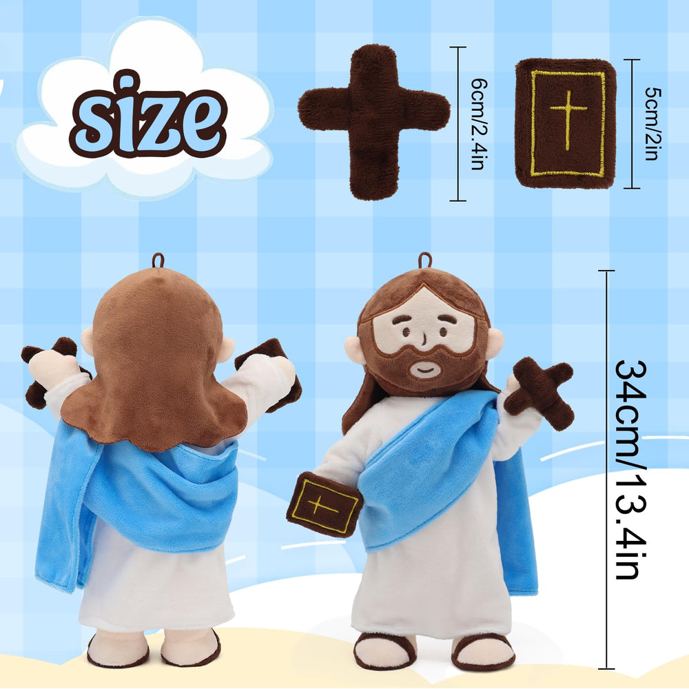 Yelakey Jesus plush doll with poseable limbs for interactive storytelling