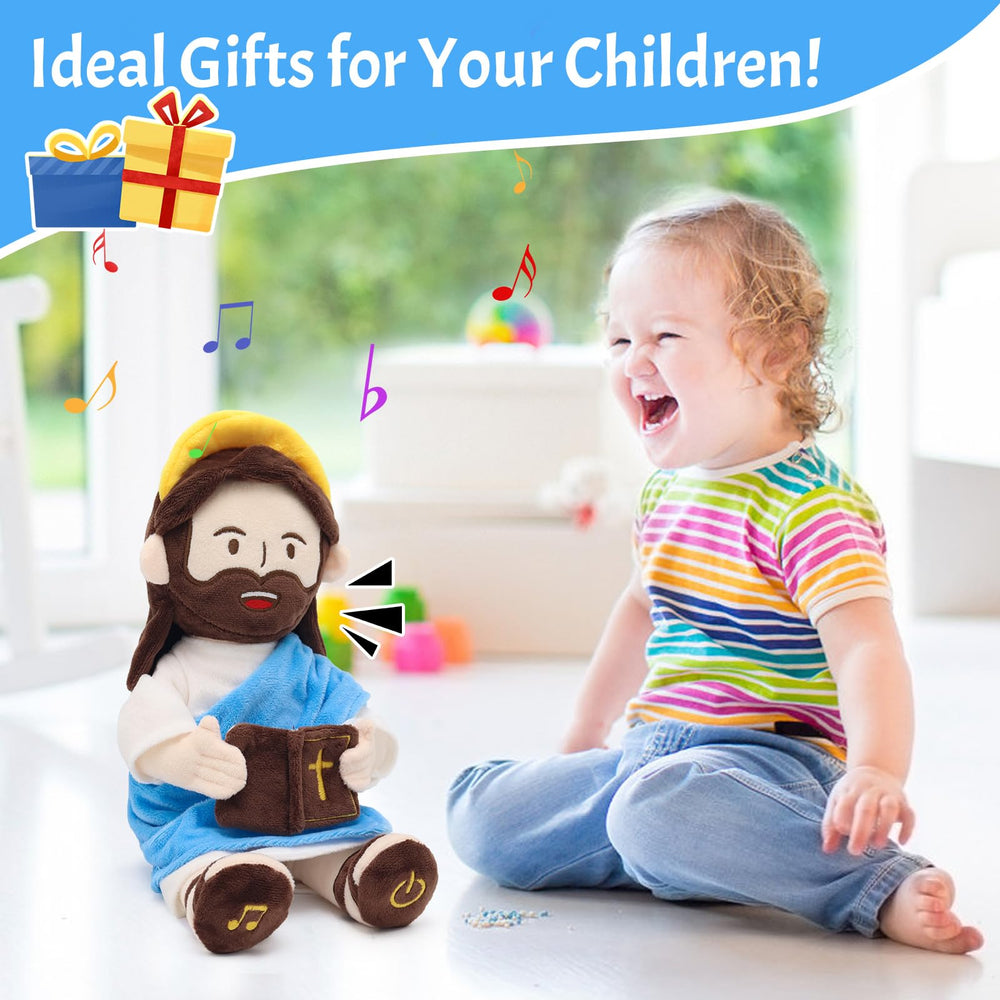 Yelakey Jesus plush durable stitching stands up to daily play