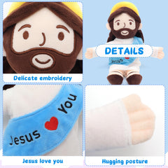 Yelakey Jesus Plush fits nicely in kids rooms as a friendly decor and cuddle buddy.