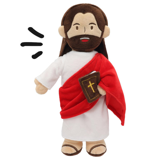 Yelakey Jesus plush speaks-20-verses feature for bedtime Bible learning