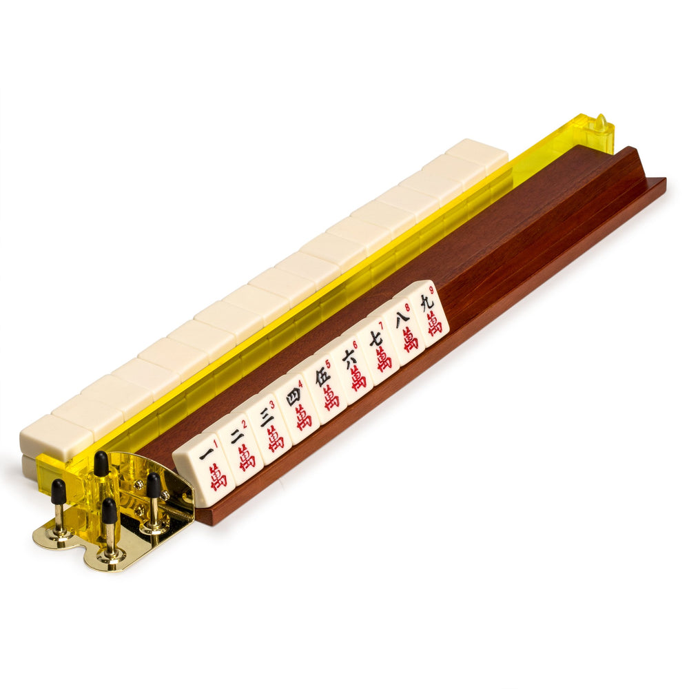 Yellow Mountain Imports American Mahjong tile pushers yellow front view for quick color identification
