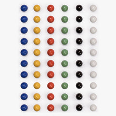 Yellow Mountain Imports black 16mm marbles for Chinese checkers, smooth and durable.