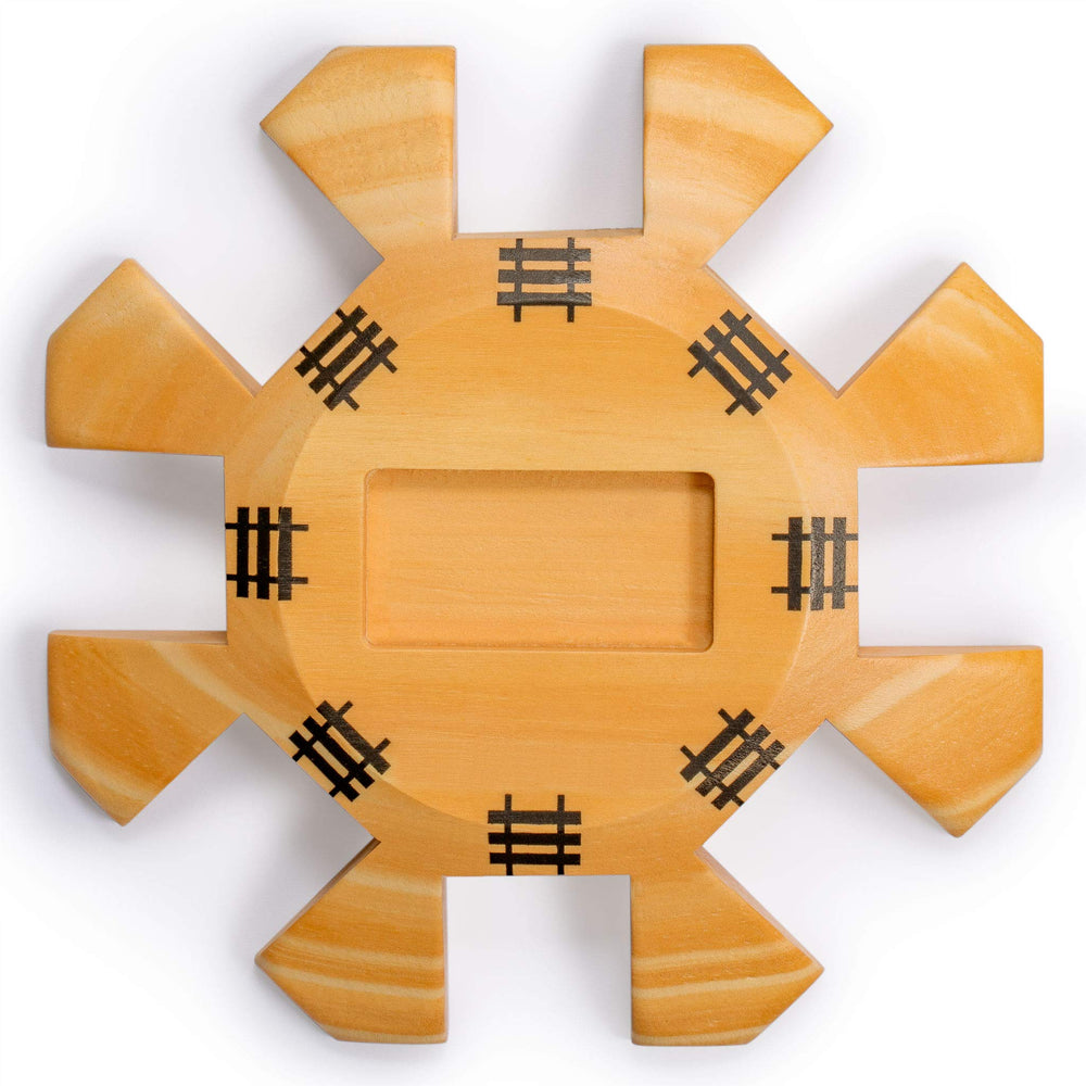 Yellow Mountain Imports hub dimensions image highlighting 5.8-inch square base