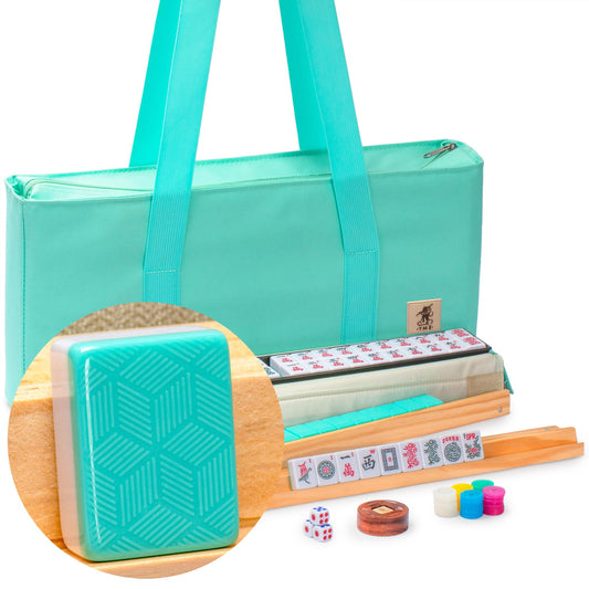 Yellow Mountain Imports Pepper mahjong set with soft case for travel protection