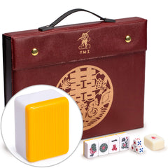 Yellow Mountain Imports Rouge Prestige tiles with traditional mahjong faces and scratch-resistant finish.