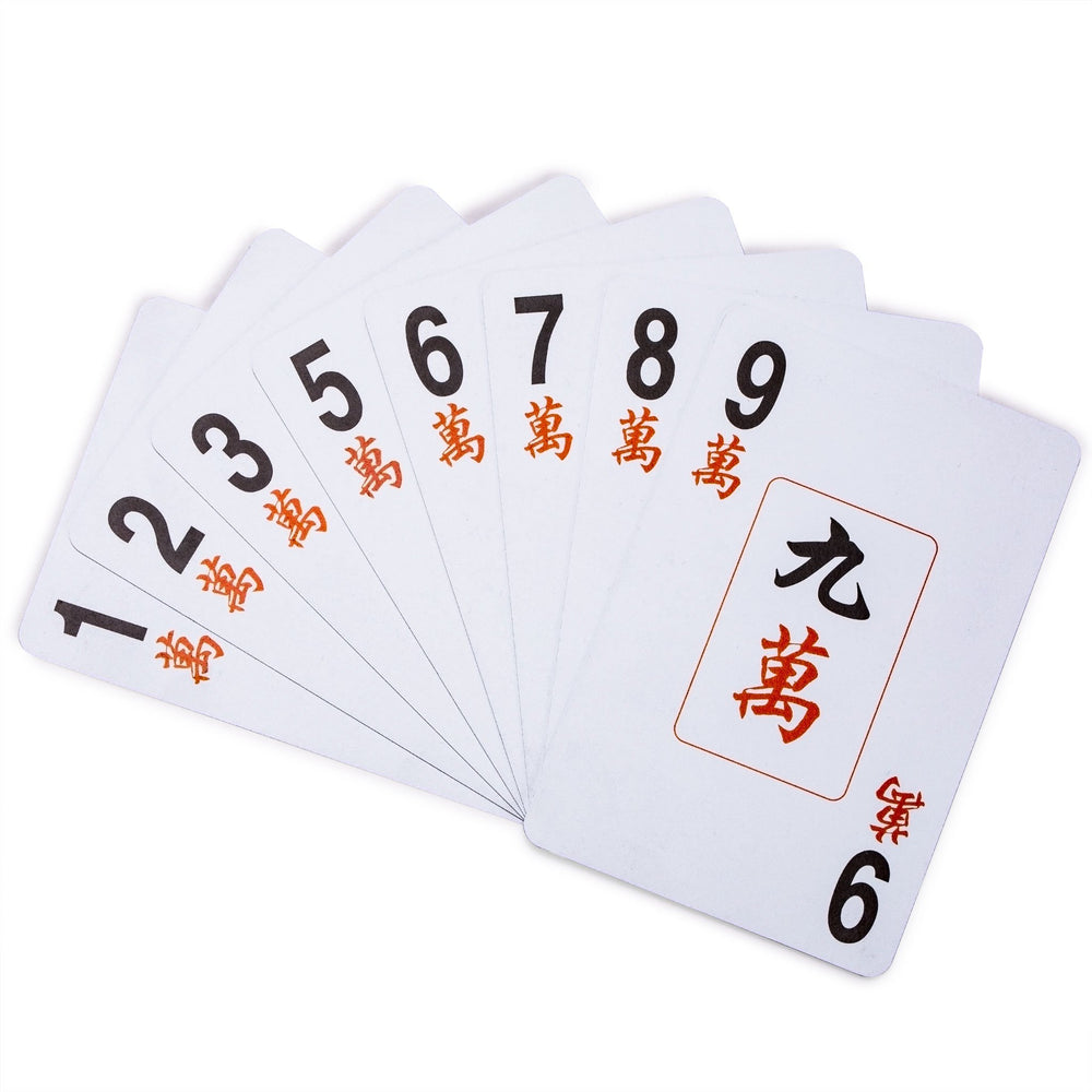 Card set works with tile-based rules for familiar mahjongg gameplay