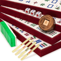 Yellow Mountain Imports 148 tiles with circles, bamboos, and characters for classic play