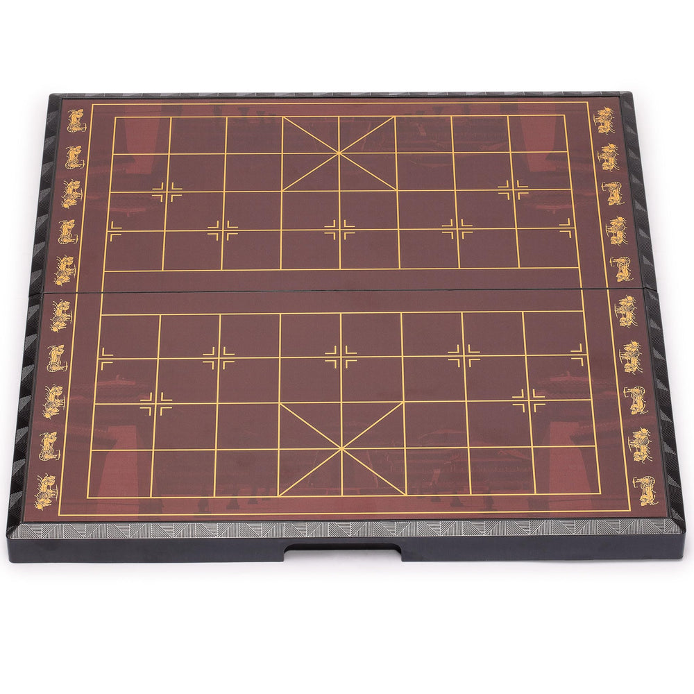 Yellow Mountain Imports Xiangqi pieces store securely inside the board.