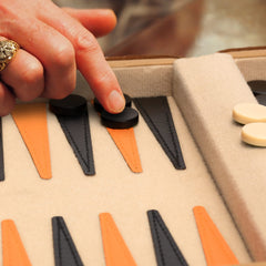 Yellow Mountain Imports zippered travel case keeps the set secure.
