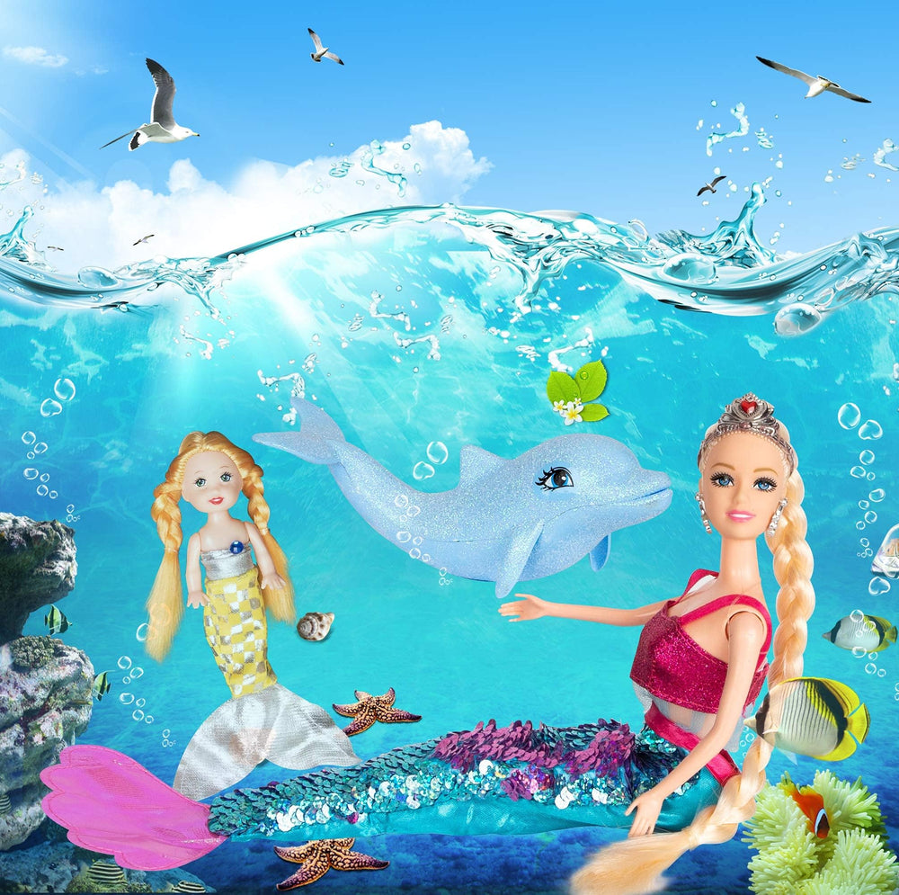 Yellow River mermaid princess doll dress enhances styling and role-play outfits.