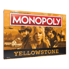 Yellow Stone Monopoly game board highlights Yellowstone locations for family play nights.
