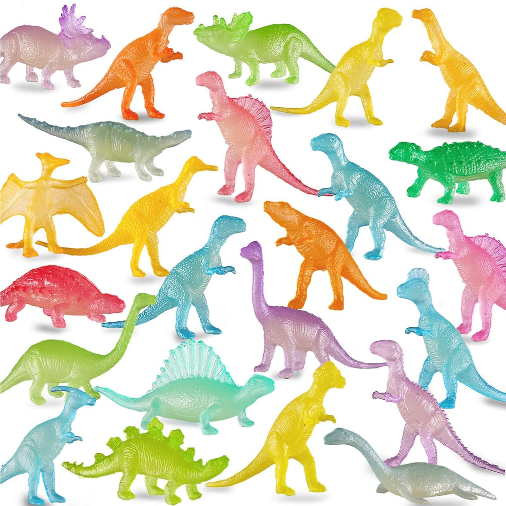yeonha toys glow-dino mini figure glows in the dark for bedtime play.