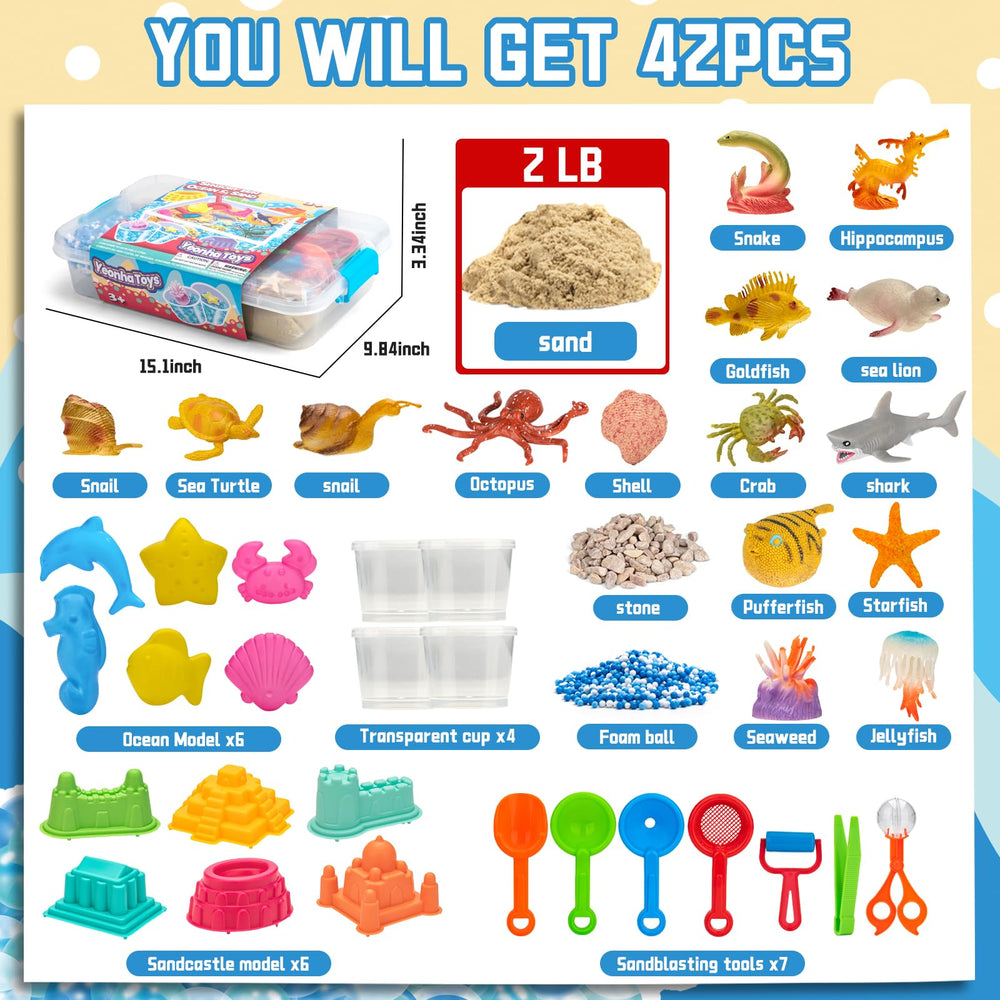 Yeonha Toys Magnetic sand setup promotes shaping and lasting forms.
