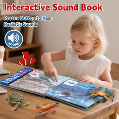 Underwater diorama play with Yeonha Toys ocean figures and sound book.