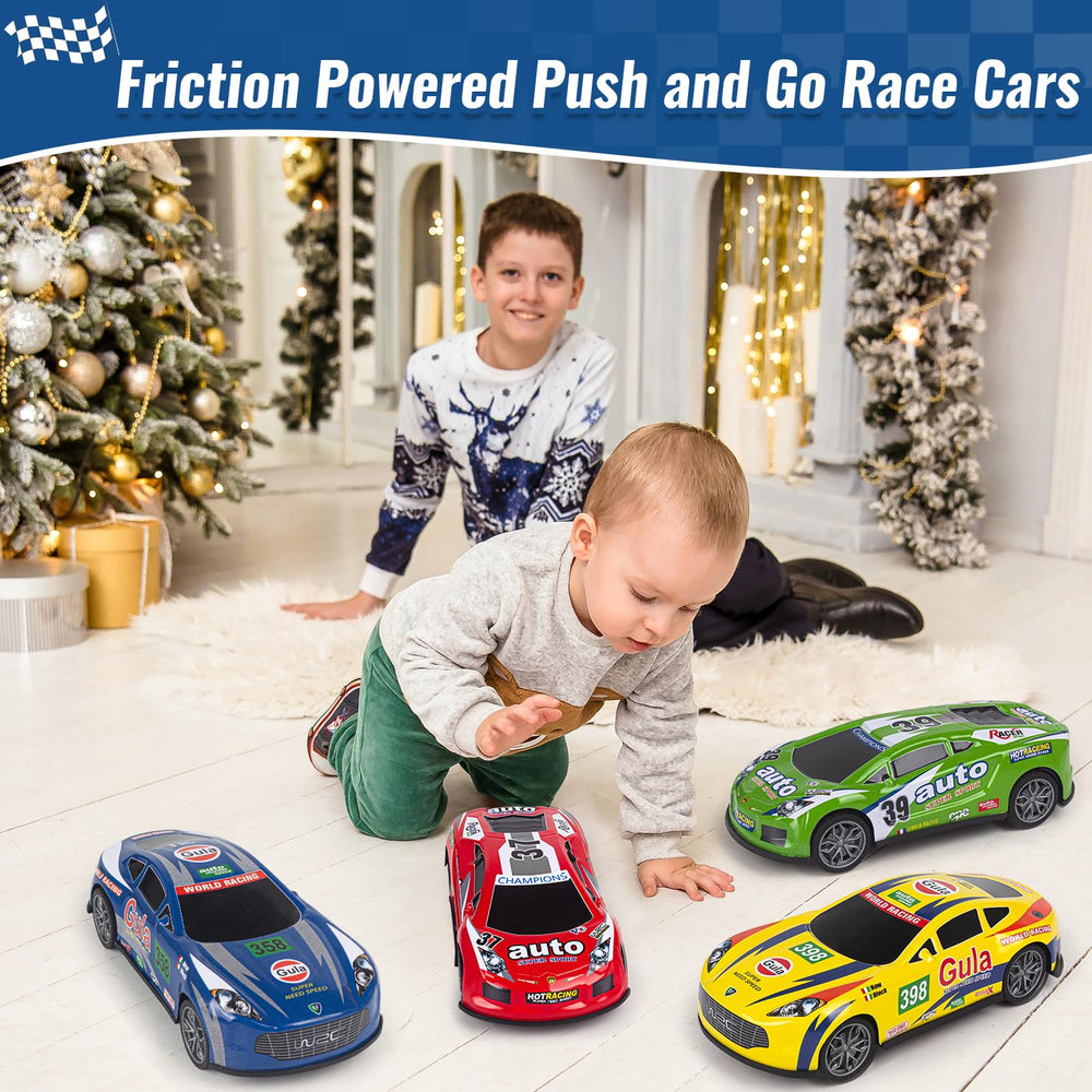YEQOIZ four-pack race trucks display durable alloy bodies with ABS undercarriage.