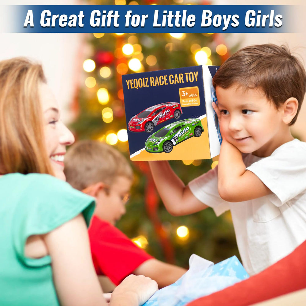 YEQOIZ kids playing with race trucks promotes coordination and imagination.
