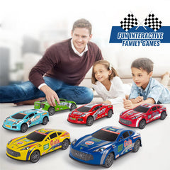 YEQOIZ side-view race car showcases durable friction-powered action for indoor fun.