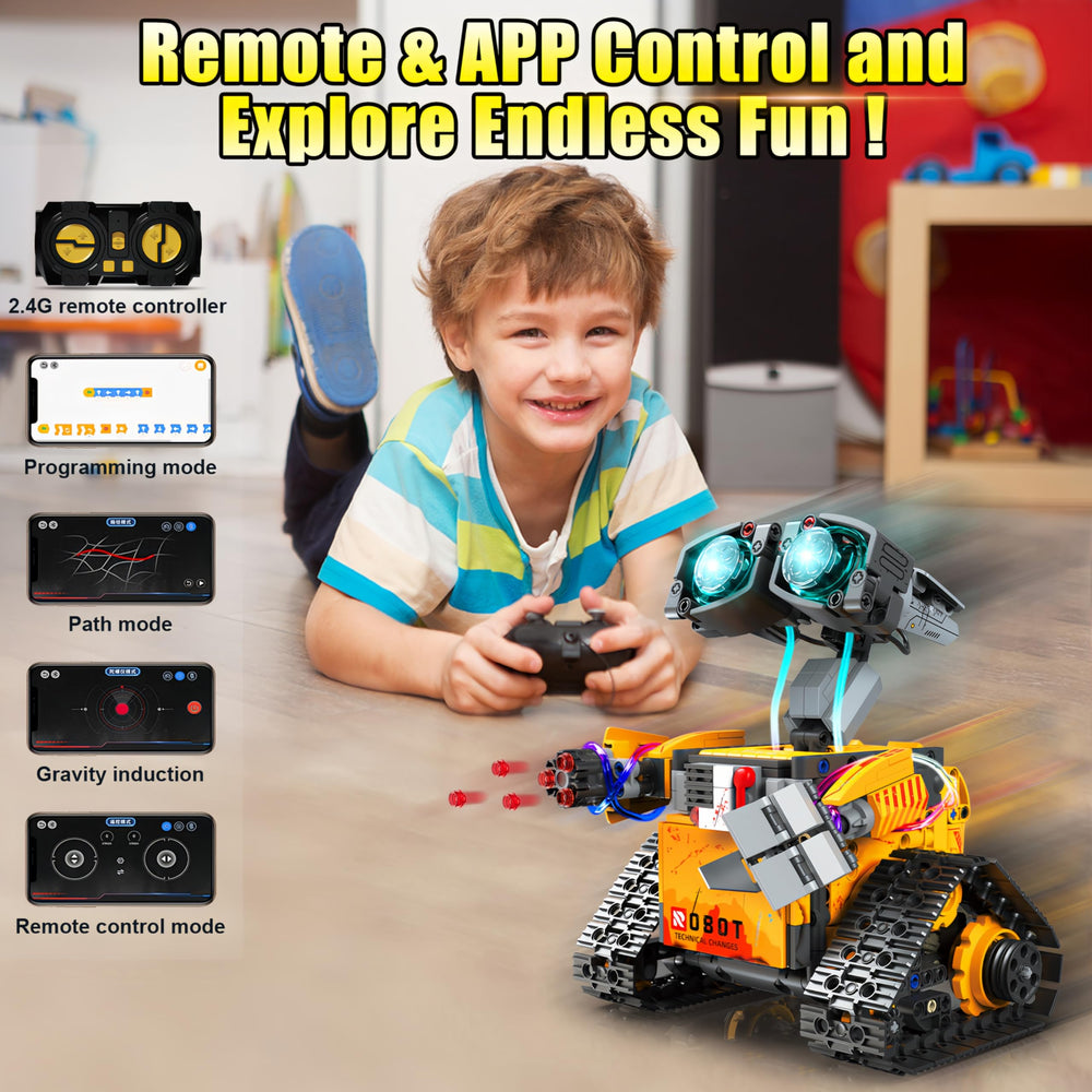 Yerloa 673pcs robot armored vehicle for indoor/outdoor exploration and teamwork.