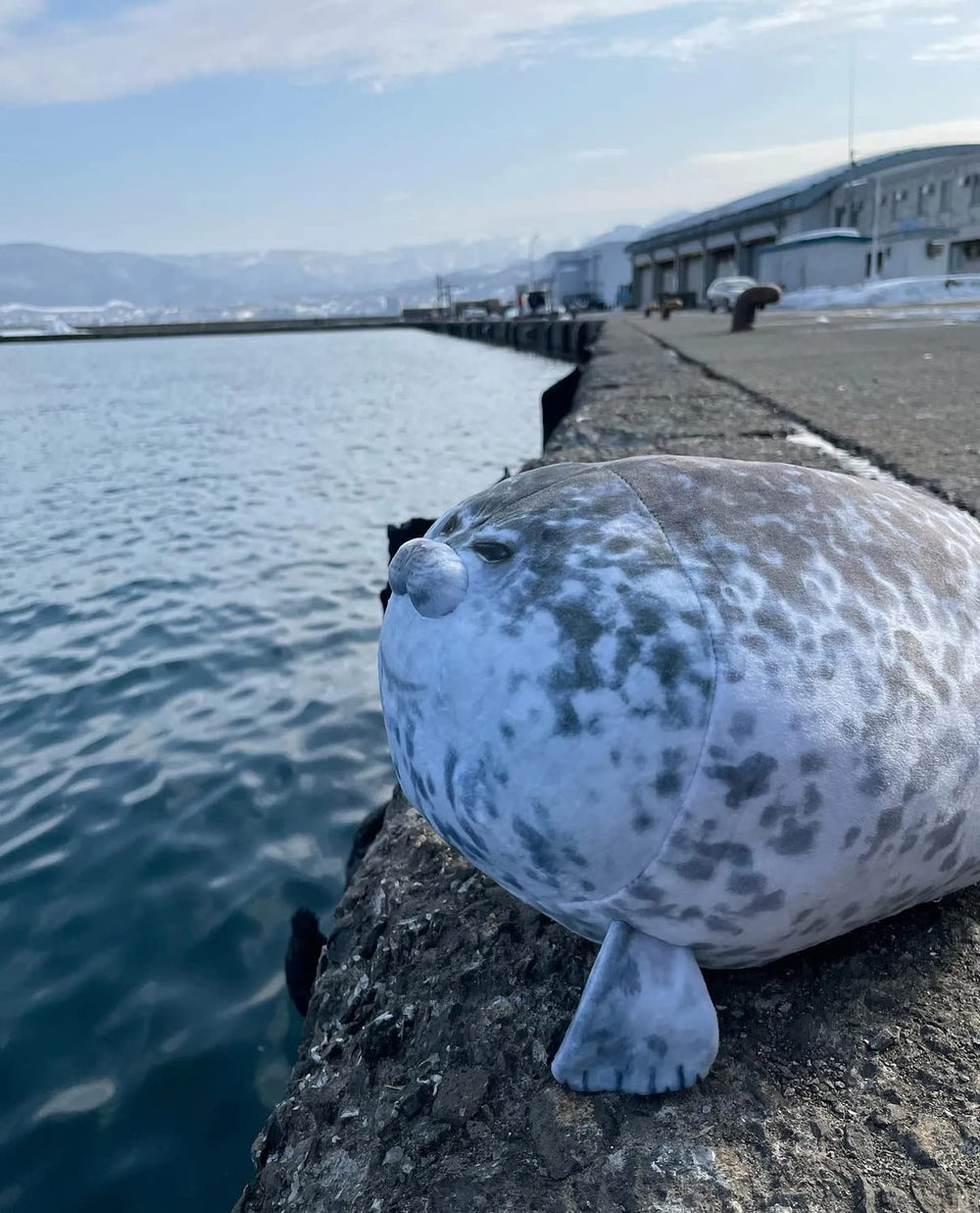YESGIRL seal plush pillow nose detail showcases realistic marine-inspired cuteness.