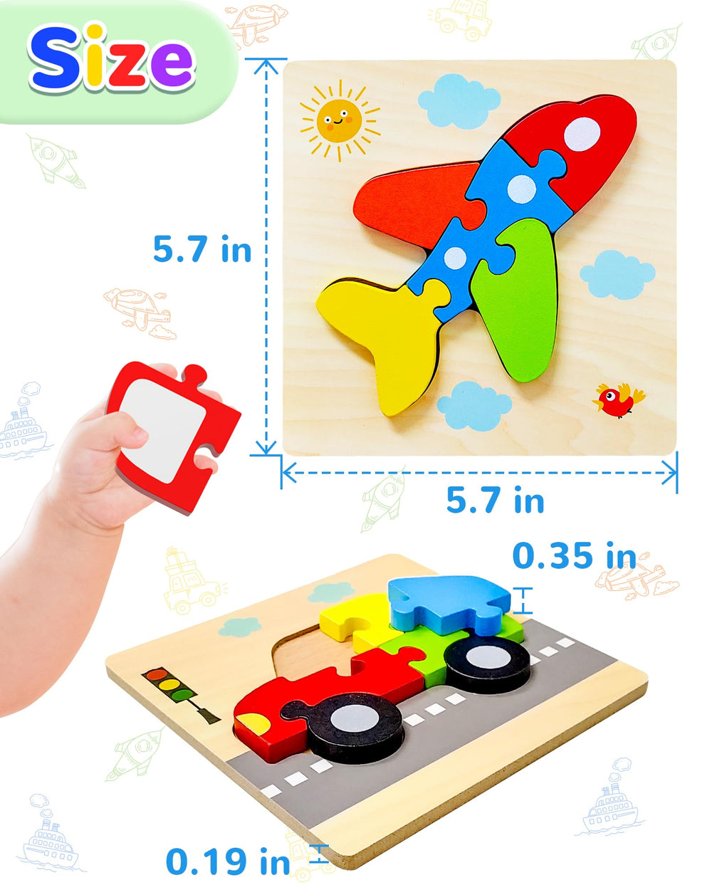 Yetonamr gift-ready wooden puzzle set – perfect for screen-free play and learning.