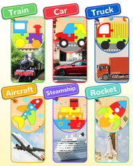 Yetonamr wooden toddler puzzle rocket sparks early vocabulary and problem-solving fun.