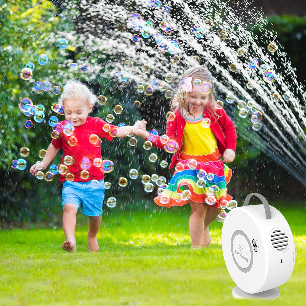 Yevohadt bubble machine uses safe, non-toxic ABS plastic materials.