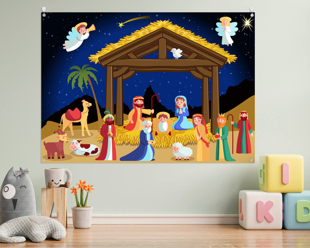 Yexiya nativity story board 3-4ft for kids' crafts.