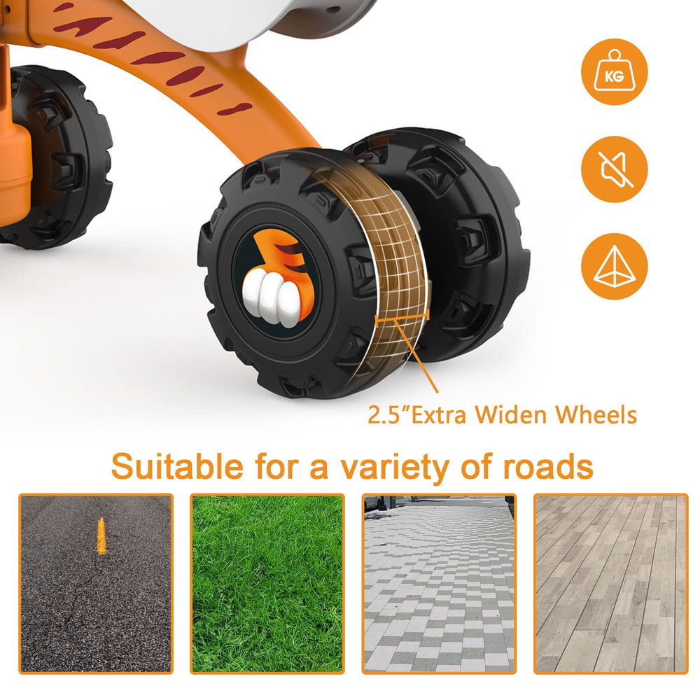 YGJT silent wheels support a smooth ride indoors or outdoors.