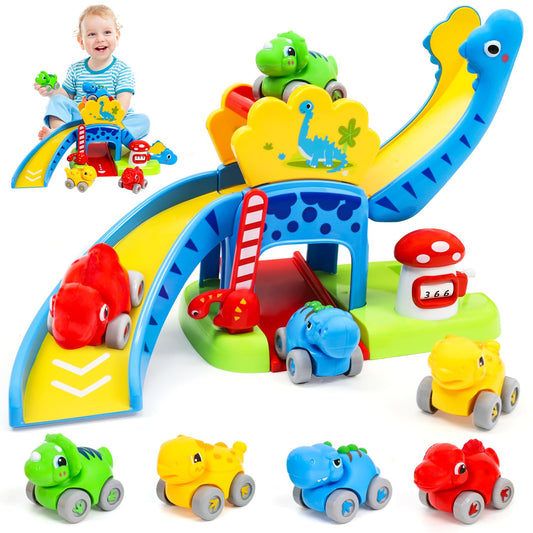 YGJT dinosaur slide track for toddlers, safe engaging playtime