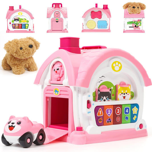 YGJT Montessori puppy house piano engages toddlers with music learning and fine motor play.