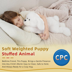 YGZE weighted dog plush lying full body at 24 inches for bed use
