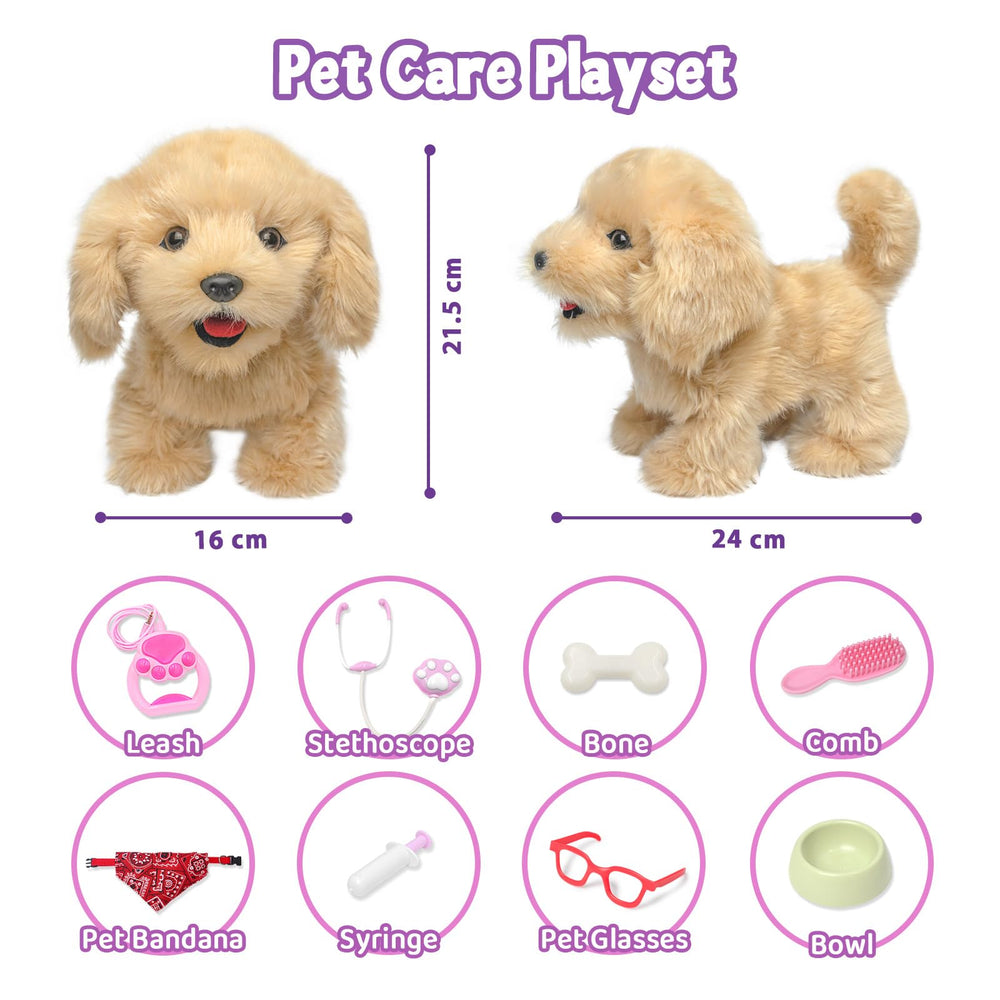 YH YUHUNG puppy feeding sounds with bone toy encourages feeding-themed pretend play