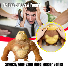 YHan Stretchy Monkey Fidget Toy shown at office desk for focus and decompression.