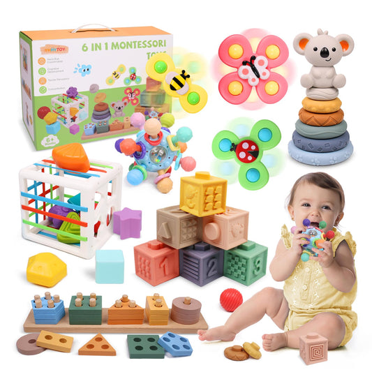 YHHYTOY 6-in-1 montessori toys for babies, supporting versatile learning play