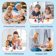Children enjoy cooperative and independent play with YHHYTOY stacking stones.