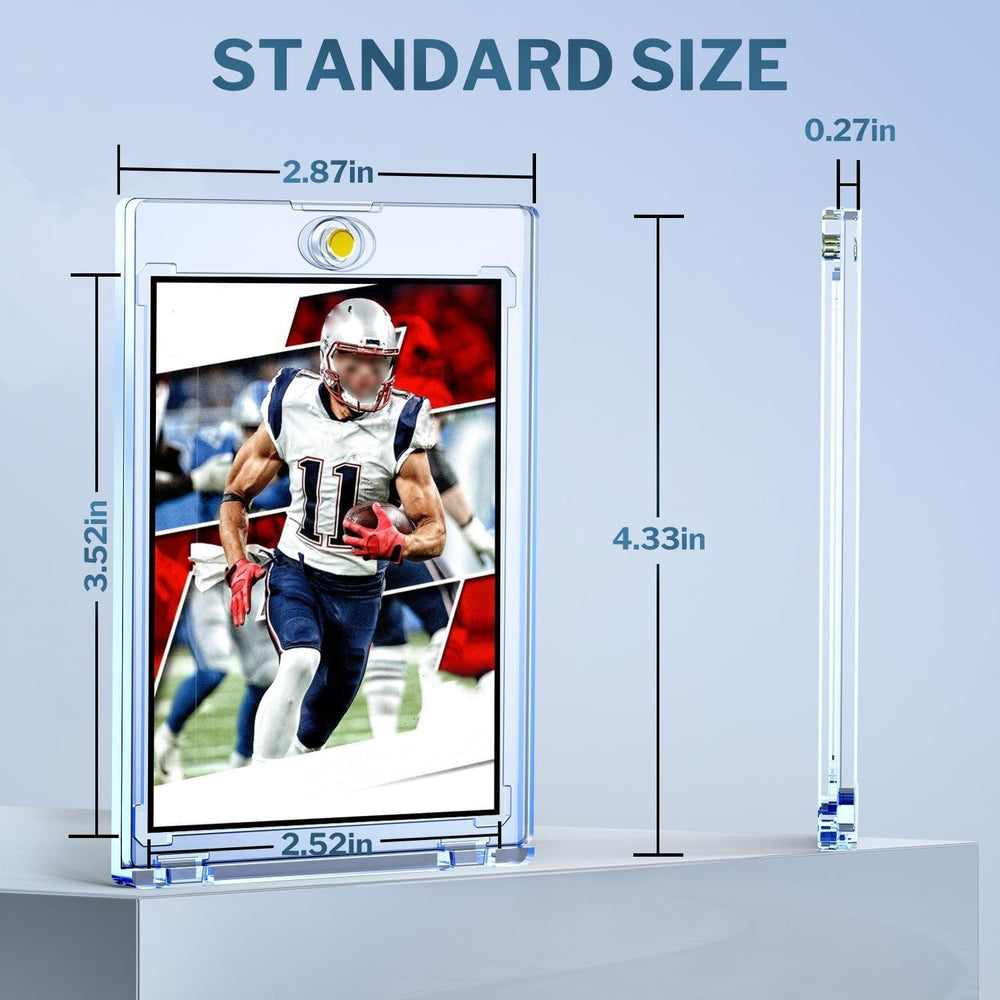 YHijf strong magnetic closure securely holds cards in place.