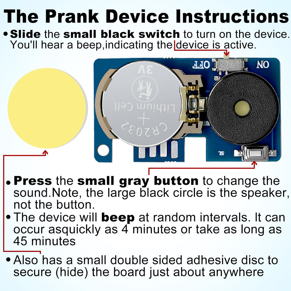 YHJZ Easy to hide prank device fits discreet prank moments.