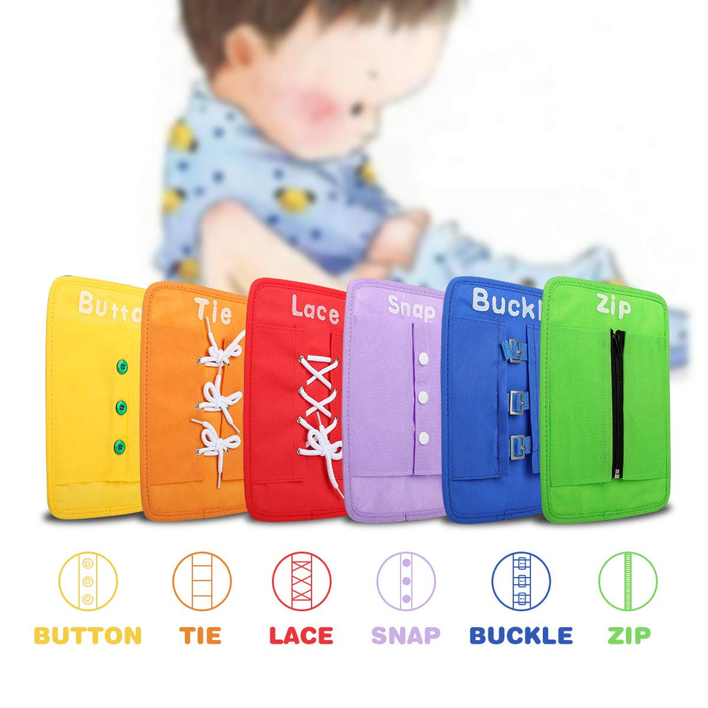 YHZAN Dressing Board zipper and lace section supports practical dressing tasks.
