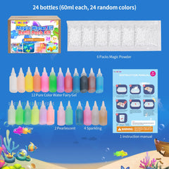 Yichushisu Pearlescent Gels Pack for shimmering kid-friendly crafts.