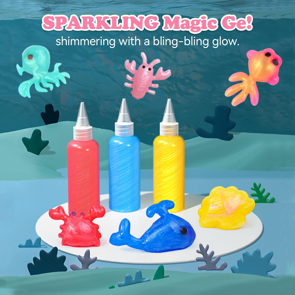 Yichushisu Sparkling Gels Set enabling vibrant, tactile squishies.