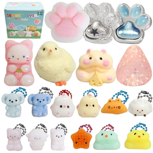 Yidayes squishy pack strawberry – ultra-soft stress reliever for desks and classrooms.