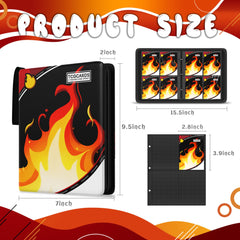 Yifan trading card binder open side reveals easy sleeve access for quick swaps.