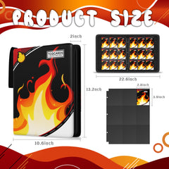 Yifan binder with 50 removable sleeves close-up highlighting flexible sleeve setup.