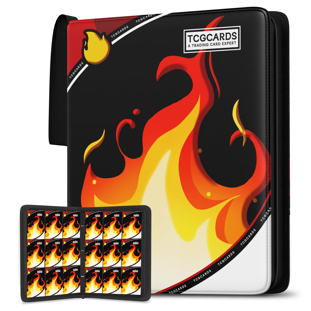Yifan 9-pocket binder open view shows organized card pockets for MTG and sports cards.
