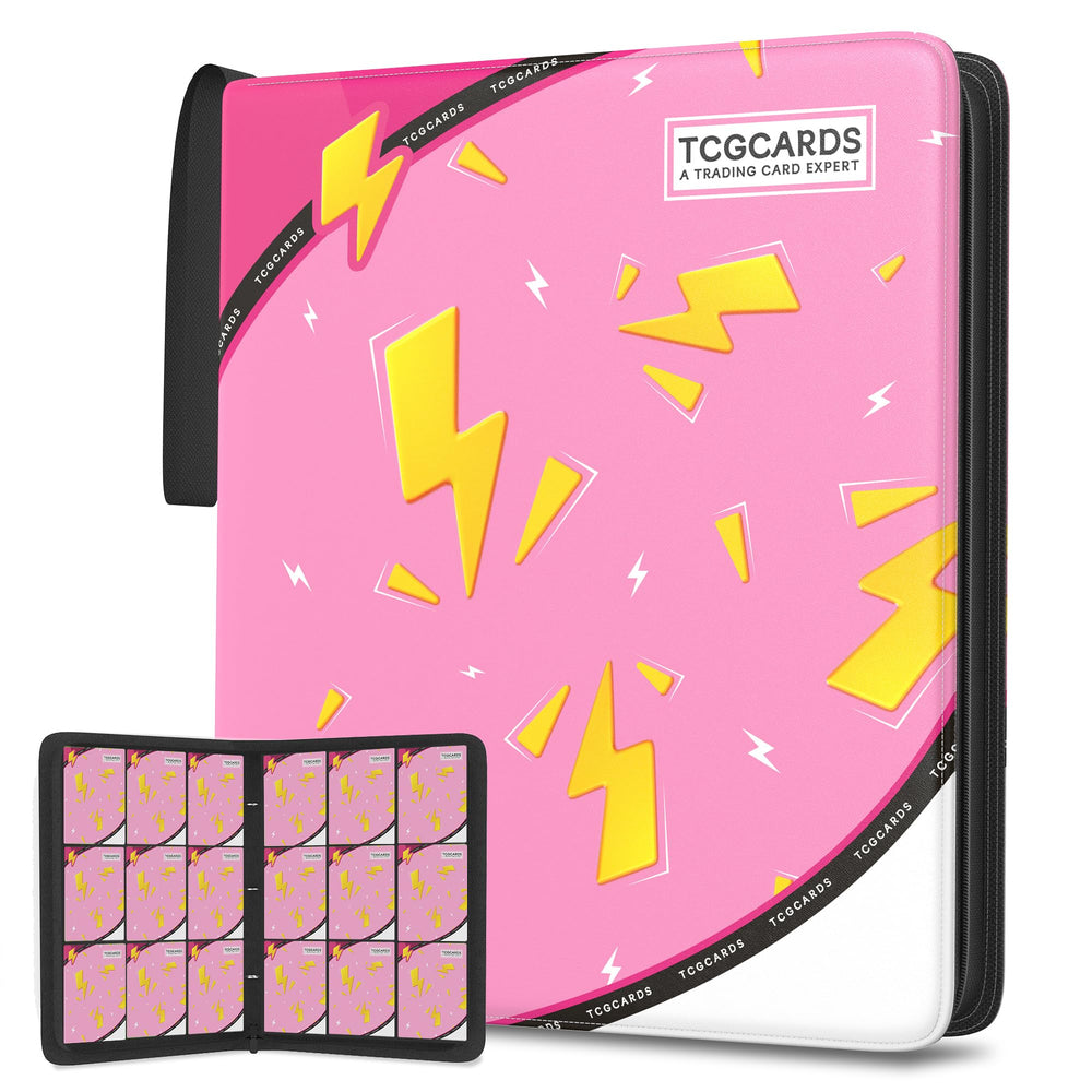 Yifan trading card binder pink cover shows protective, stylish storage for your collection.