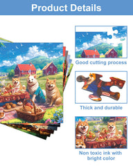Yigney puzzles made from sturdy three layer cardboard for durability.